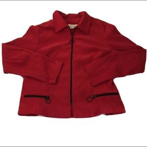 Kathie lee collection red zip up jacket 14
